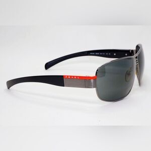 Prada SPS 50H Linea Rossa Sport Men’s Black and Silver Sunglasses